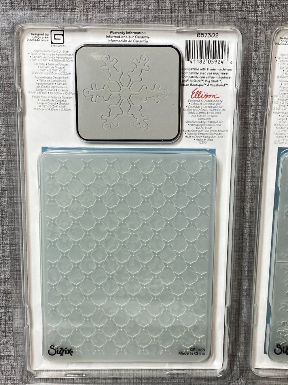 NEW 9 SIZZIX Embossing Folders - 3 Sets - 2 Die Cuts Christmas Holiday Fall NOS - Picture 6 of 13